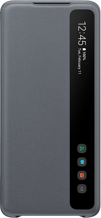 Чехол-книжка Smart Clear View Cover для Samsung Galaxy S20+ (серый)